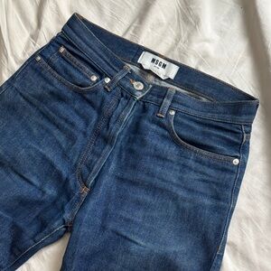MSGM Indigo Slim Straight Denim Jeans